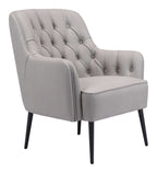 Tasmania MCM Button-Tufted Faux Leather Armchair (3 Colors)