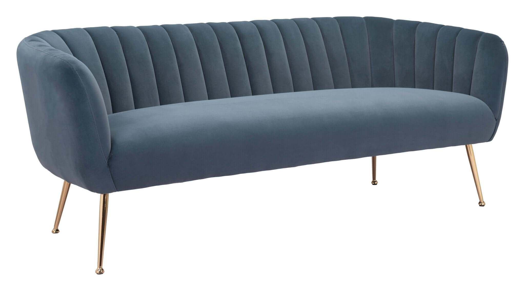 Deco Channel Tufted Sofa Loveseat (2 Colors) 70”