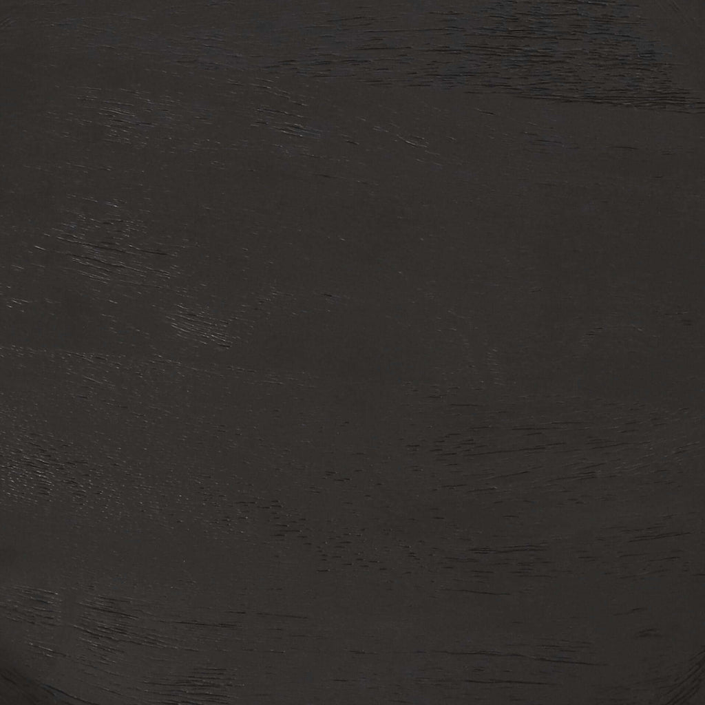 Watson Round Black Mango Wood Accent End Table 16