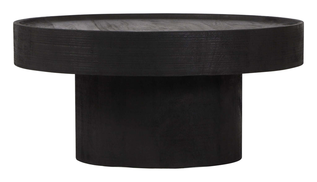 Watson Round Black Mango Wood Coffee Table 28
