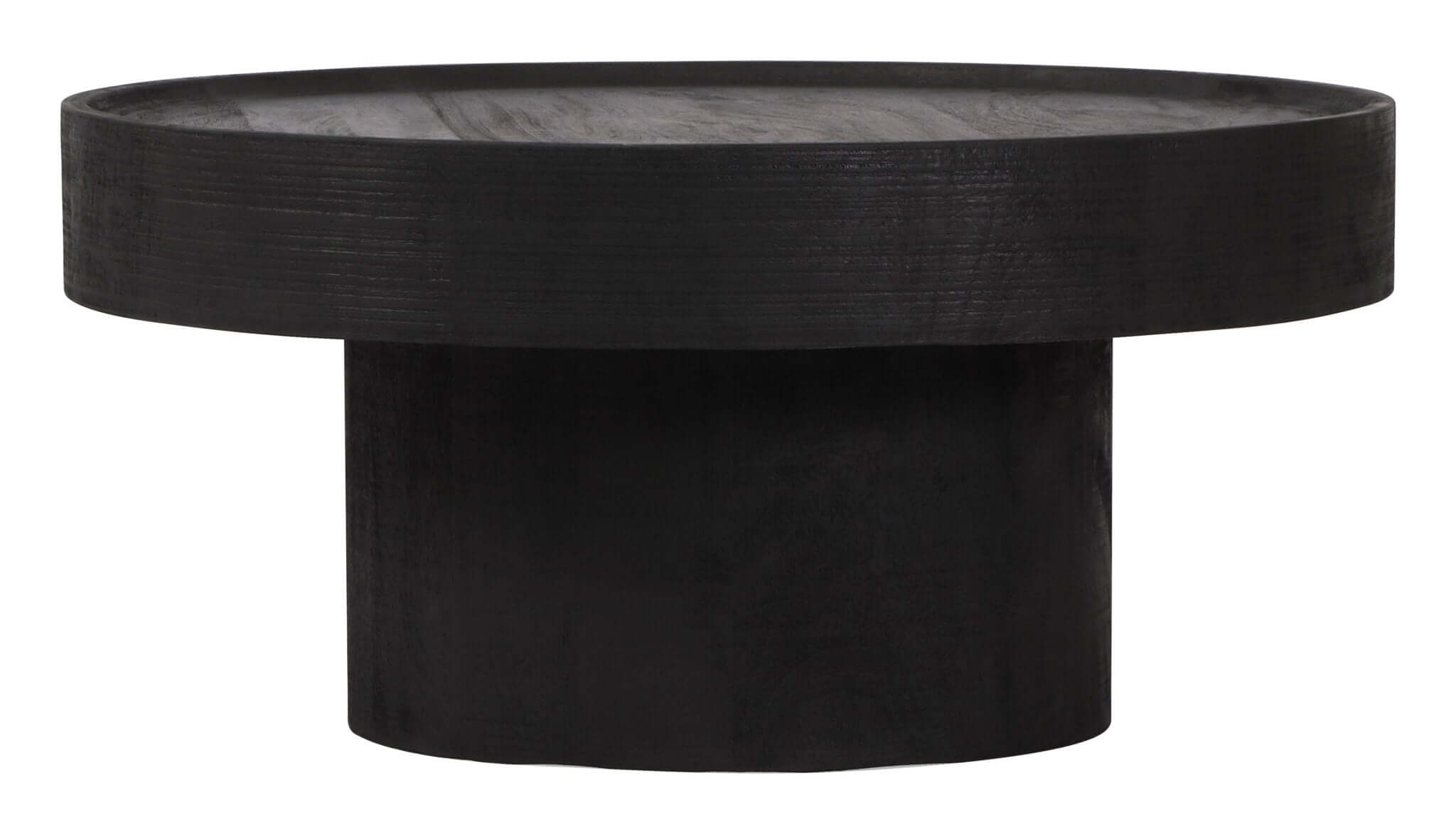 Watson Round Black Mango Wood Coffee Table 28