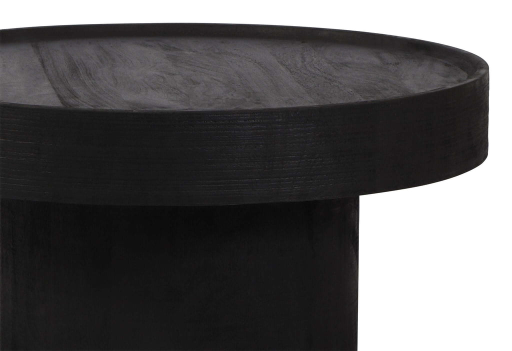 Watson Round Black Mango Wood Coffee Table 28