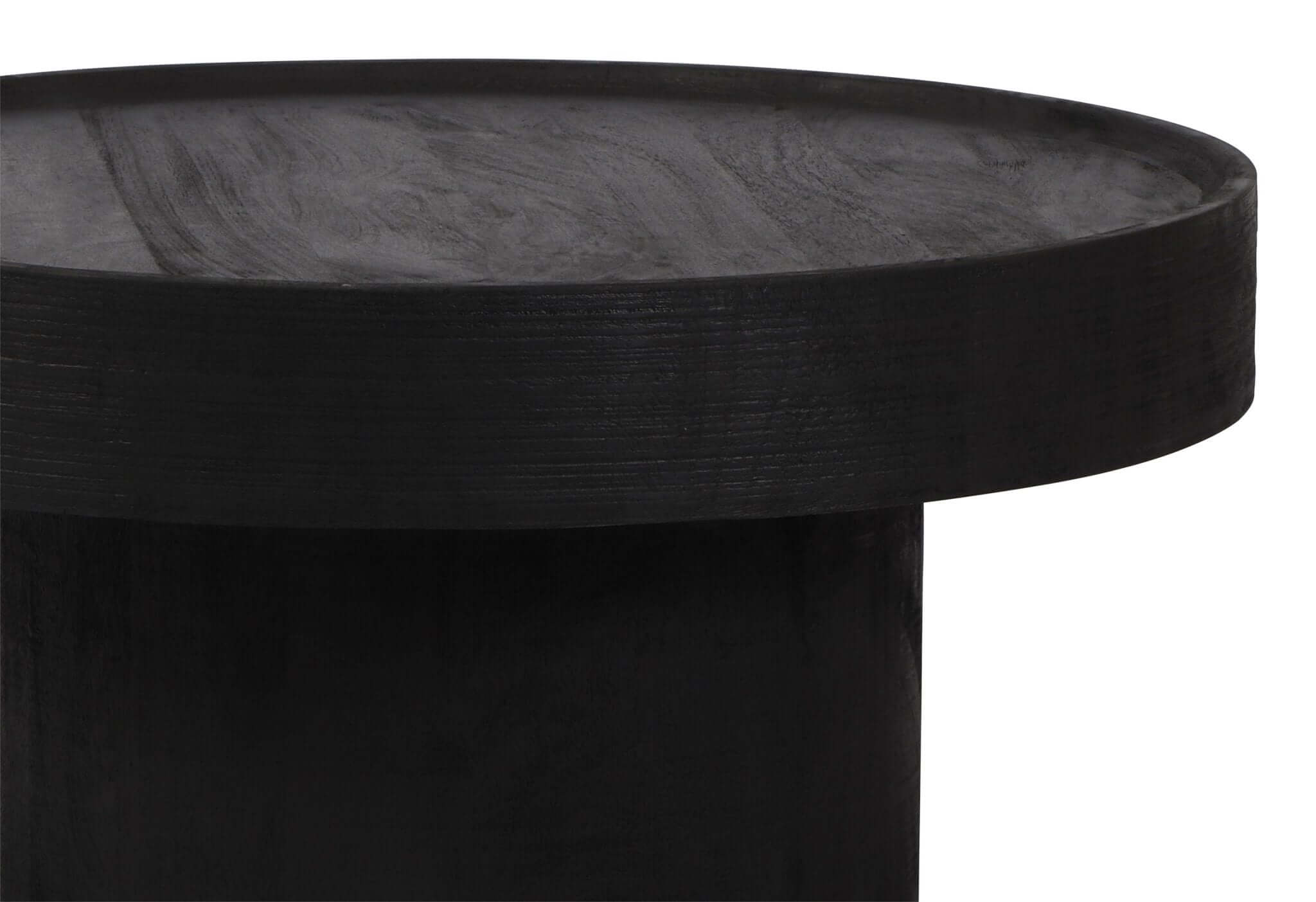 Watson Round Black Mango Wood Coffee Table 28