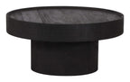 Watson Round Black Mango Wood Coffee Table 28