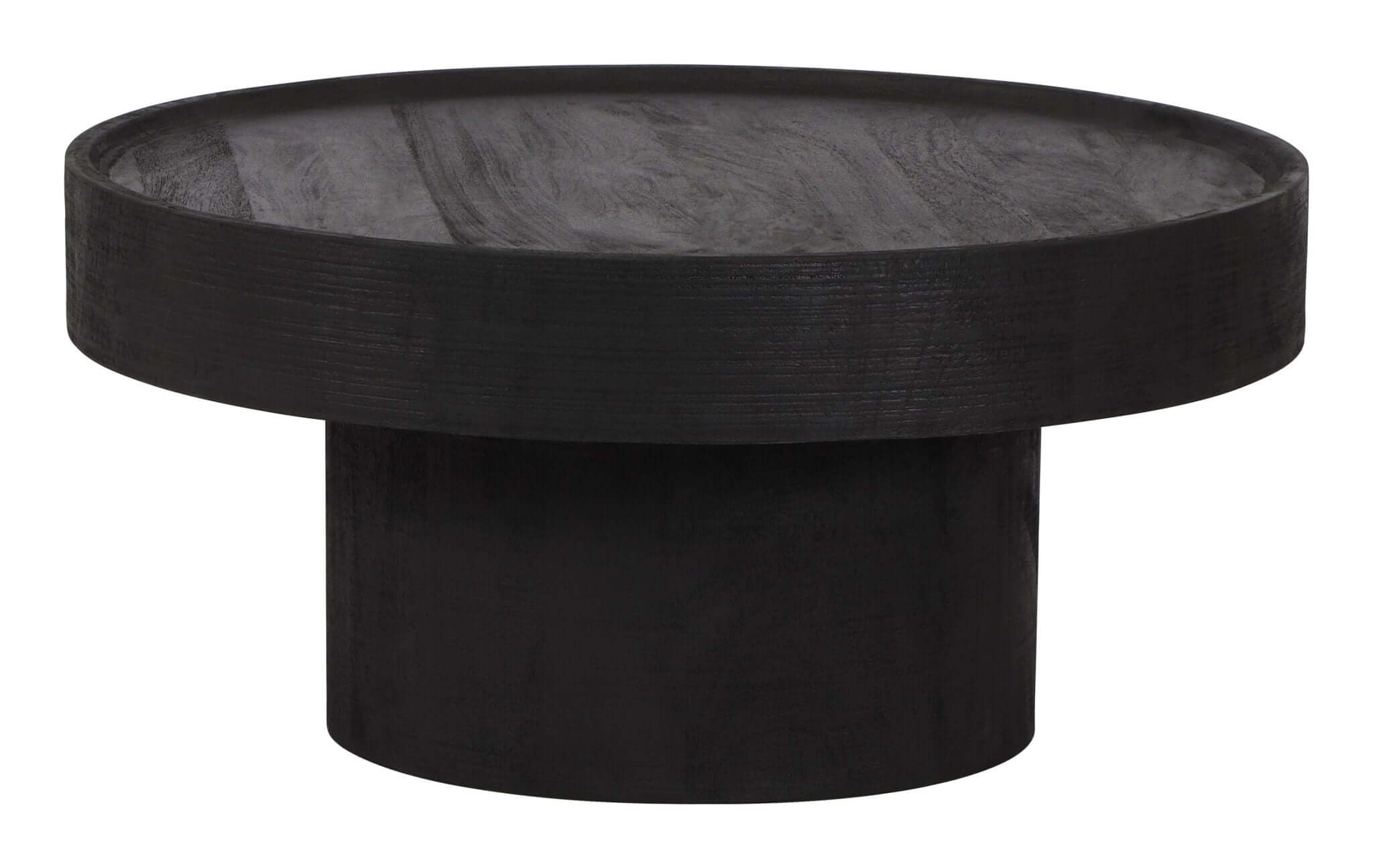 Watson Round Black Mango Wood Coffee Table 28