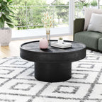 Watson Round Black Mango Wood Coffee Table 28
