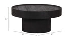 Watson Round Black Mango Wood Coffee Table 28