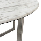 Modern Round Faux Marble Top Coffee Table 37